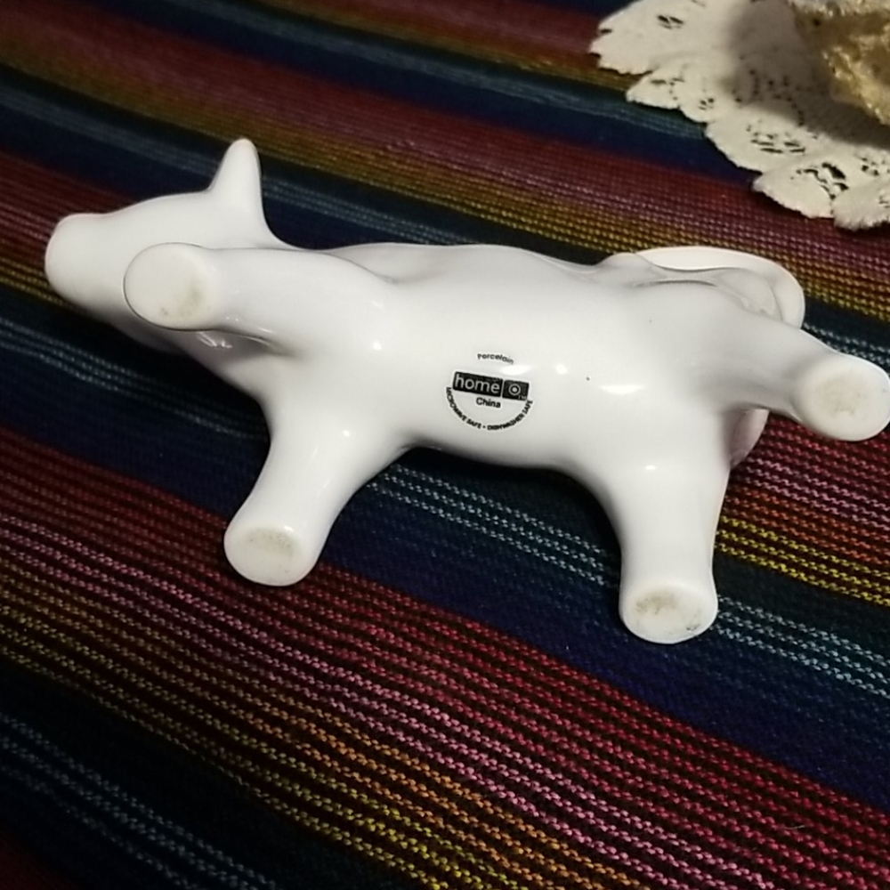 Vintage cow planter saucer gravy milk boat - Picture 7 of 11